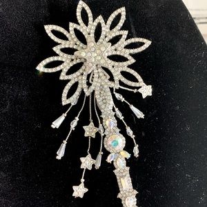 NIB Kirks Folly 40th Anniversary Fairy Wand Pin Brooch Silver tone Collector